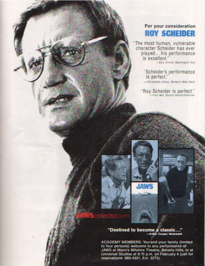 white_sturgeon's tweet photo. jaws for your consideration ads https://t.co/MkKIJo4dUM