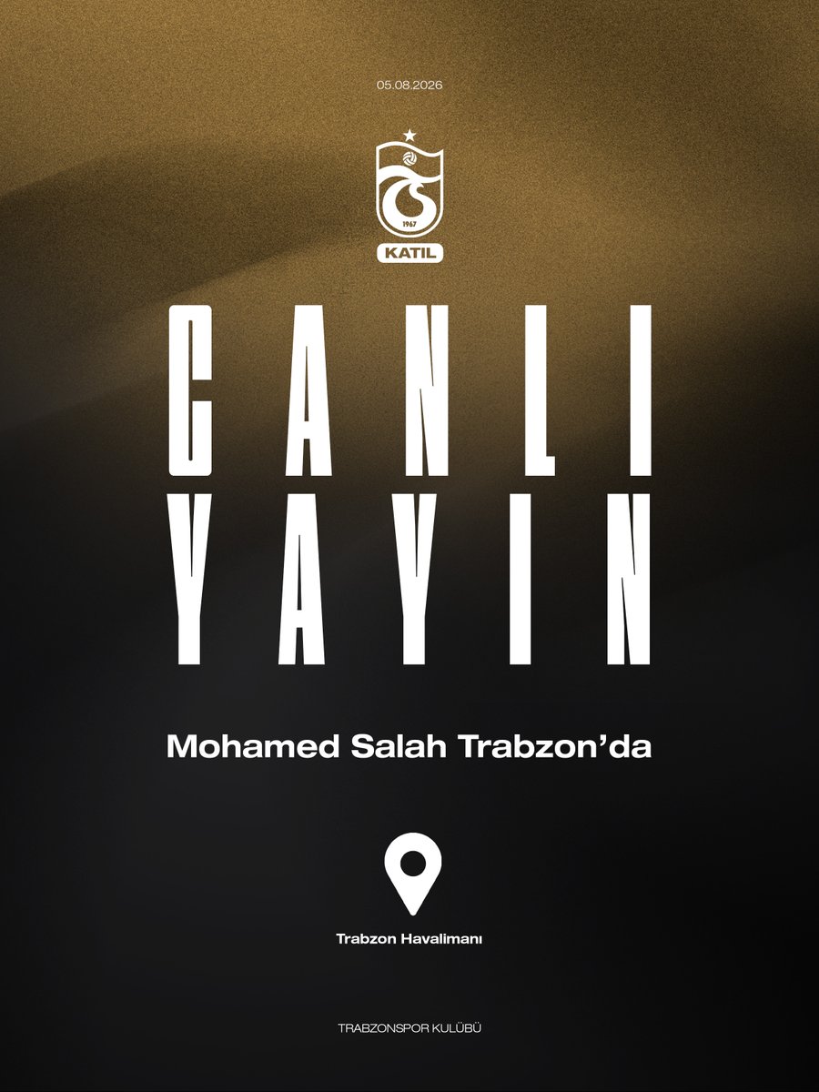 Trabzonspor's tweet photo. #CANLI

📍 Mohamed Salah, Trabzon'da!

Yeni transferimiz Mohamed Salah'ın Trabzon'daki en özel görüntüleri, canlı yayınla sadece Trabzonspor YouTube Katıl’da ❤️💙

👉 https://t.co/iHSOHajH8N https://t.co/XDCUwIzDHG