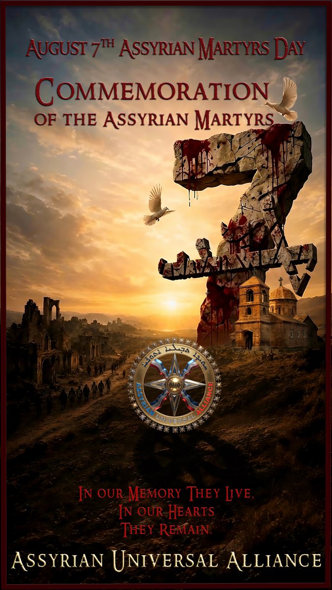 AssyrianUA's tweet photo. AUGUST 7th ASSYRIAN MARTYRS DAY https://t.co/vl2VrIykyw