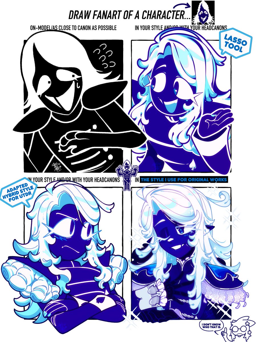 CRTLOID's tweet photo. saw this template making rounds on my feed again, so i wanted to give it a shot!!! (and also have an excuse to draw four of them.... lol)
[ #deltarune / #rouxlskaard ] https://t.co/FwPZNhyQpW