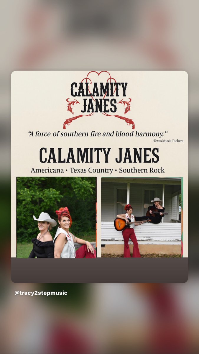 PatriotOnAir's tweet photo. 🚨 THE CALAMITY JANES ARE BACK! 🚨

BIG changes. LIVE performances. Exclusive interview.

Join Tracy 2Step & Neil Sparkman as The Calamity Janes reveal what’s next on Boots ★ Stars ★ Guitars!

🕣 LIVE TONIGHT RIGHT HERE ON X   8:35 PM CT LIVE PERFORMANCE BEST VOCAL INDIE DUO SHARE FOR THE MUSIC LOVERS @JoeHill_Music @Music 
@BIGHIT_MUSIC @youtubemusic 
▶️ Watch on YouTube: Tracy 2Step
📘 Also on Facebook: Tracy 2Step

#CalamityJanes #BootsStarsGuitars #TexasMusic #TexasCountry #LiveMusic #Tracy2Step #YouTubeLive #IndependentMusic #BloodHarmony #CountryMusic