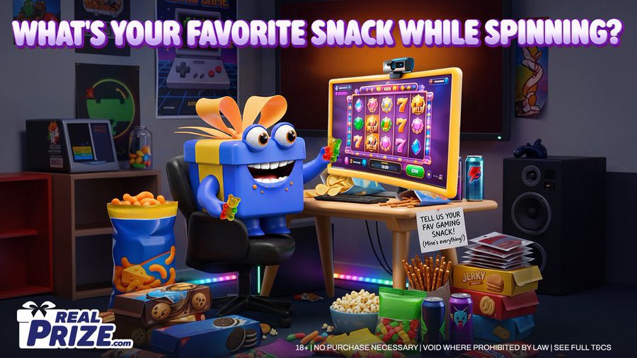 RealPrize85's tweet photo. Serious question... What's the ultimate spinning snack? 👀
Boxy's building the perfect snack lineup and needs recommendations 👇
𝐂𝐨𝐦𝐦𝐞𝐧𝐭 𝐭𝐨 𝐰𝐢𝐧 𝟐𝟓 𝐅𝐑𝐄𝐄 𝐒𝐏𝐈𝐍𝐒! https://t.co/F3rIUGeii8
