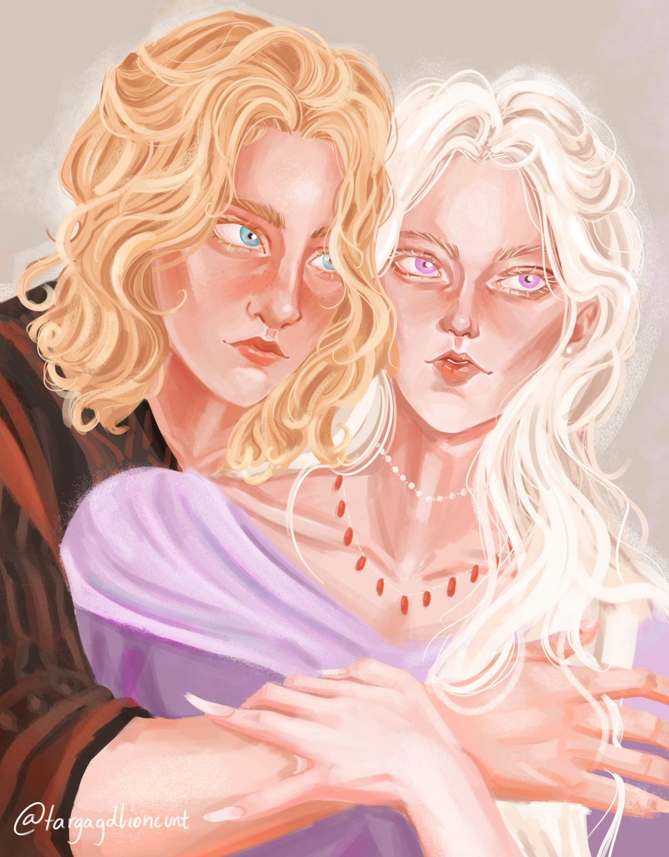 targagdlioncunt's tweet photo. I drew @ieroflame 's dunkaerionlings Arlan and Visenya as a birthday gift :3 
me at the incest store be like 

#asoiaf #akotsk #dunkaerion #targaryen https://t.co/eut4CYLpV9