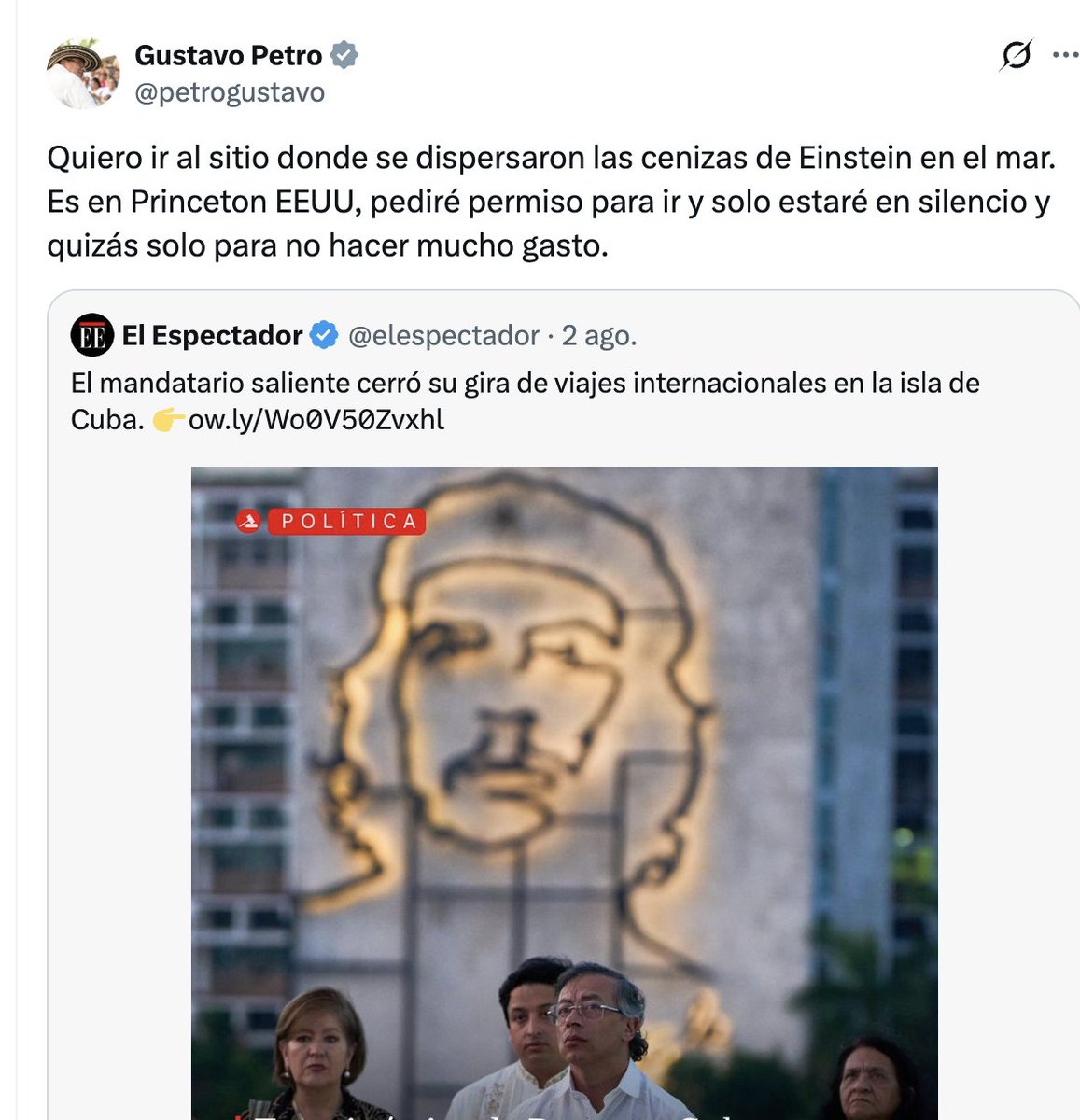 Melquisedec70's tweet photo. Atentos. El último capricho multimillonario.
¿Entonces es normal que un Presidente, por capricho personal, vaya a visitar la orilla de un río en otro país, usando el avión presidencial y todos los demás gastos que eso implica? 

No a una visita de Estado, no a reuniones con líderes del mundo, no a un evento oficial ¡a visitar una tumba!
Ese viaje nos costaría entre $400 millones y $700 millones considerando:

- Combustible del avión presidencial + handling aeroportuario (servicios en tierra para el avión) + pernocta de tripulación +  catering + seguros adicionales + transporte terrestre + tripulación militar + viáticos de seguridad presidencial, asistentes y del Presidente + hotel

- El costo operativo total POR CADA HORA, solo del avión presidencial, el FAC 0001, que es un Boeing 737-700 BBJ es de $27 millones a $45 millones para un viaje de dos días a Nueva York.