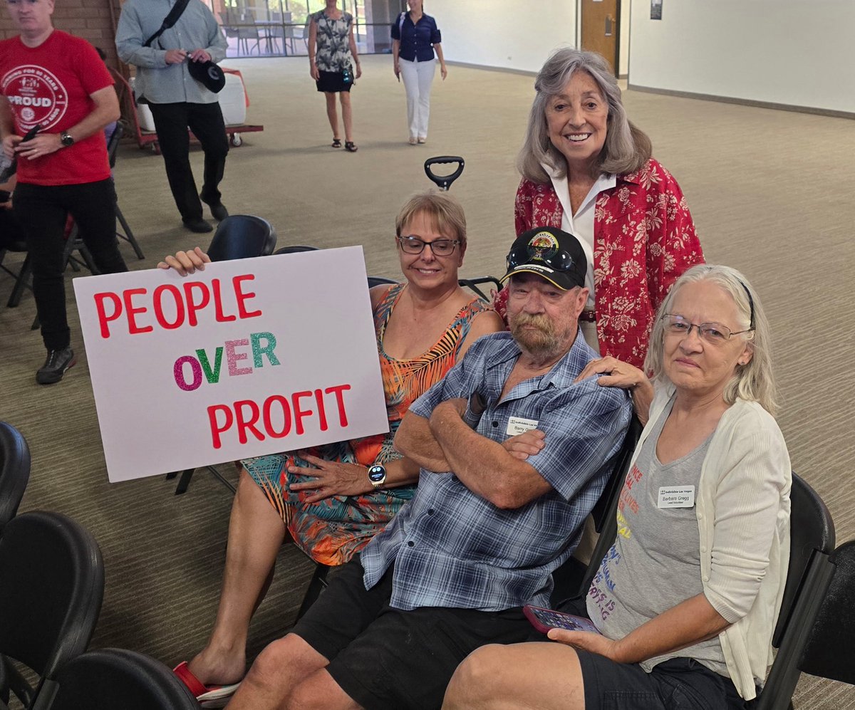 repdinatitus's tweet photo. While @POTUS speaks in Las Vegas today, Southern Nevadans are watching. We see the rising prices at the gas pump because of his war-of-choice in Iran. We see people getting sicker because of his cuts to Medicaid and the Affordable Care Act. We see people going hungry because of his cuts to SNAP. We see more expensive grocery prices because of his tariffs. We are watching his #TrumpSlump in full effect. @Culinary226 #PeopleOverProfit