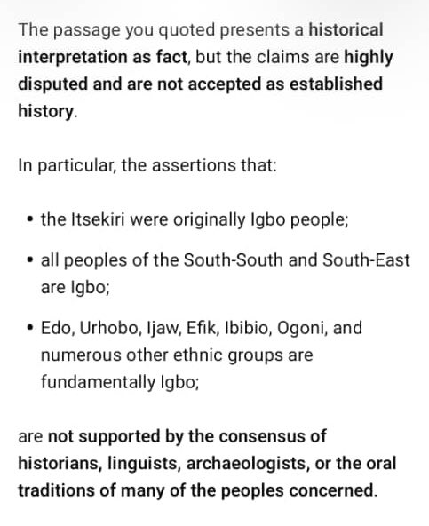 UNkemnacho32192's tweet photo. @Lord_Of_Warri This book published in 2014, advances the author’s theories about ancient migration &amp; cultural interactions. 

These are not supported by the consensus of historians, linguists, archaeologists or oral traditions of the peoples concerned #IgboHistory #Nigeria https://t.co/d9mORByjcK