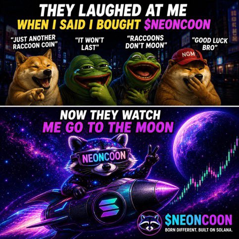 Duke_offinance1's tweet photo. They laughed at me what I said I bought #NeonCoon now they watch us go to the moon 

#NEONCOON is now live let do well to get in early 

Ca: 34fTuxF3c731Sq2R3sXSQde6aA54H3J7ZksRqXJ7pump

It literally free now hold the floor with me https://t.co/x48O0Lu7xT