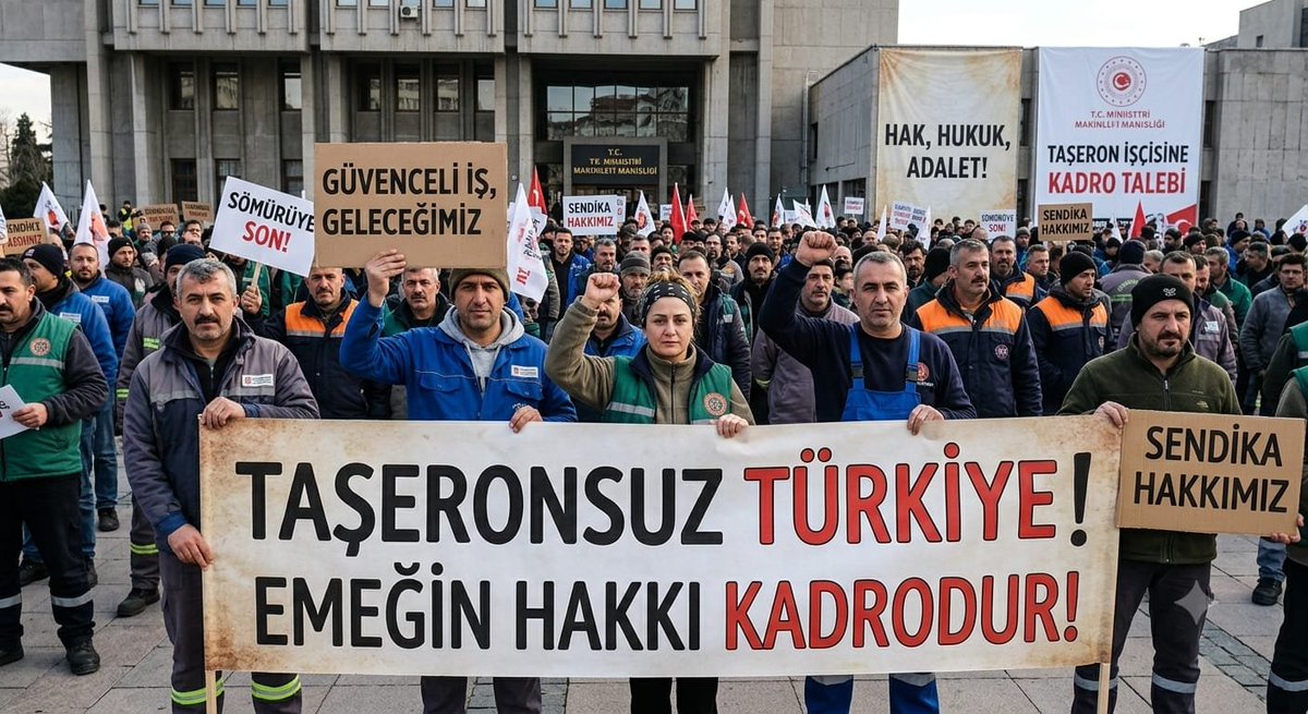 IcyerMerye96984's tweet photo. "Emeğin Değeri, Güvenceli Gelecektir!"
"Aynı İş, Aynı Haklar, Tek Kadro!"
"Alın Terinde Taşerona Yer Yok!"
"Geleceğimize Güvence, Emekçiye Kadro!"

TaşeronsuzTürkiye https://t.co/usUFBC8Bi8