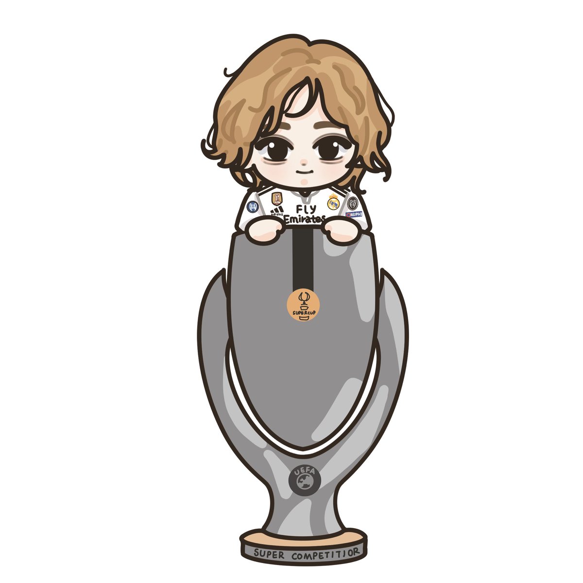 Vicky_sr4lm10's tweet photo. Luka is a little rabbit who loves trophies.🐰🥰🥰#lukamodric https://t.co/D9sJAHSesu
