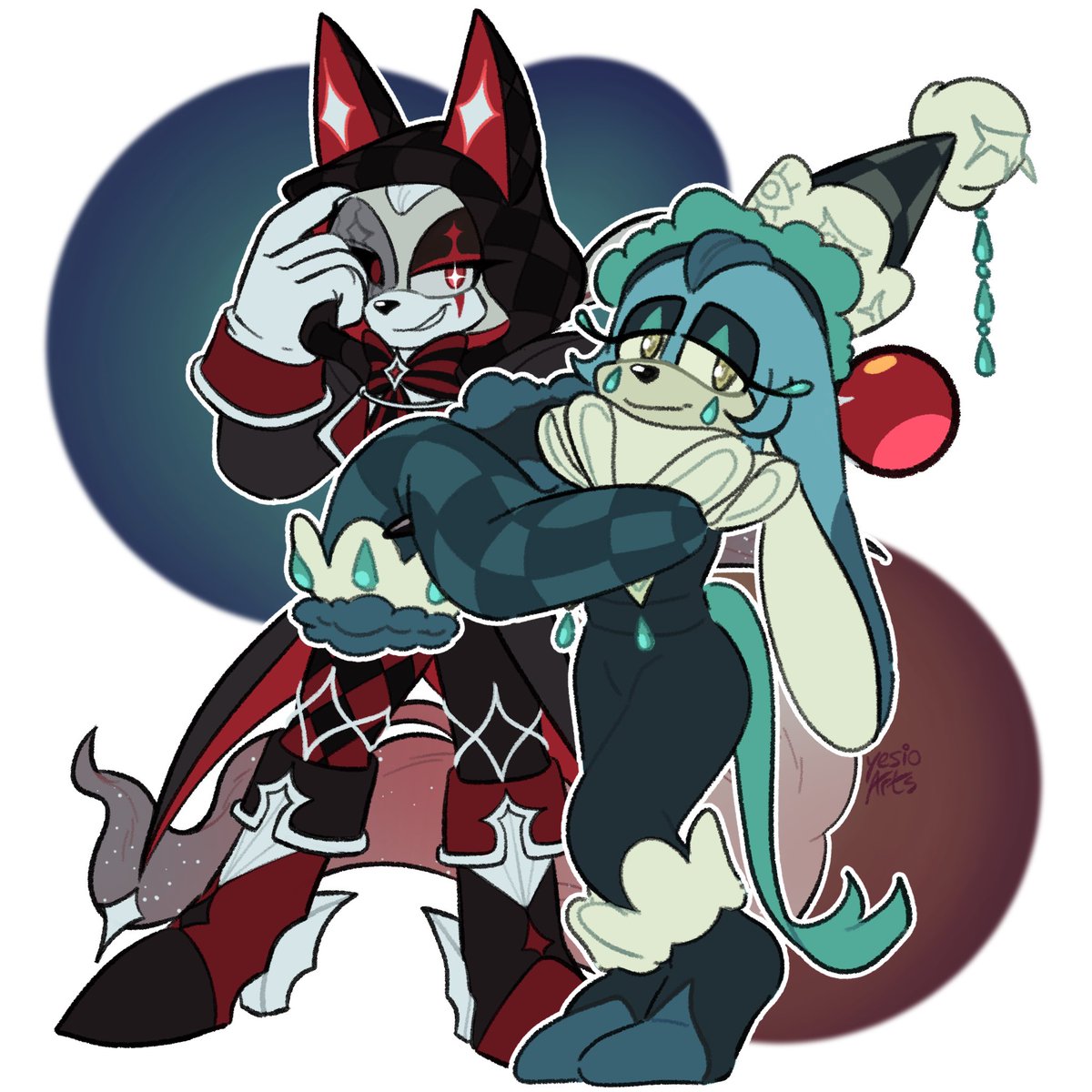YesioArts's tweet photo. Doodle commish for @AWhiteSkittle !! These colors for these ocs are highkey very good omg

#Sonicoc #sonicfanart #SonicArt https://t.co/B6LyS6lqbt