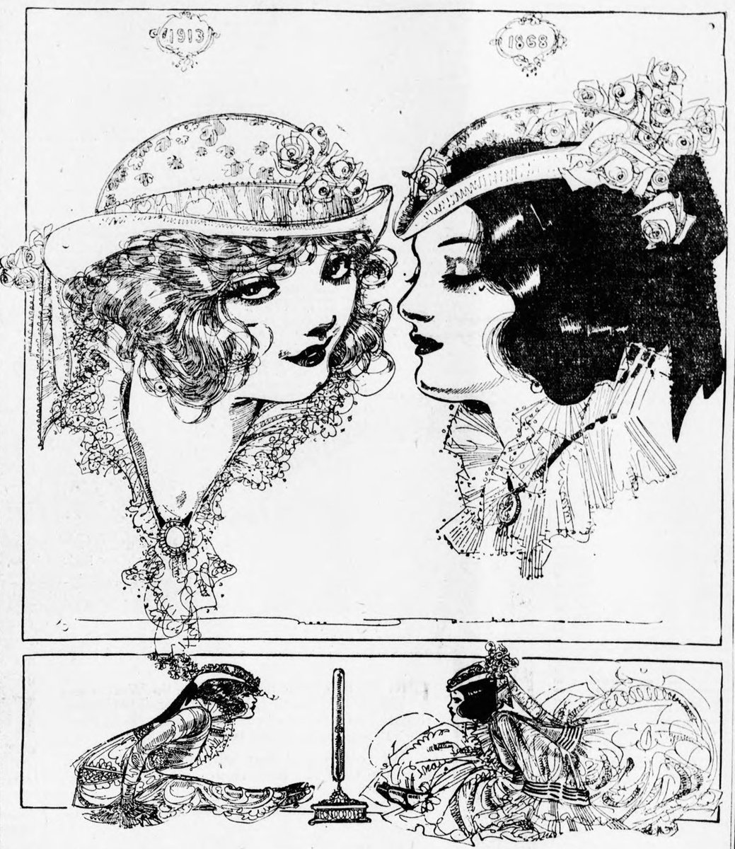 winifredrambova's tweet photo. Back to the “Sixties” by Nell Brinkley, 1913 https://t.co/d4cPB4LysM