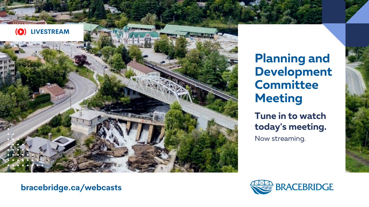 townbracebridge's tweet photo. Tune in to watch today’s Planning and Development Committee Meeting, now streaming. 

▶️ https://t.co/5V9bOjCeMG https://t.co/xhjrMl7qgm