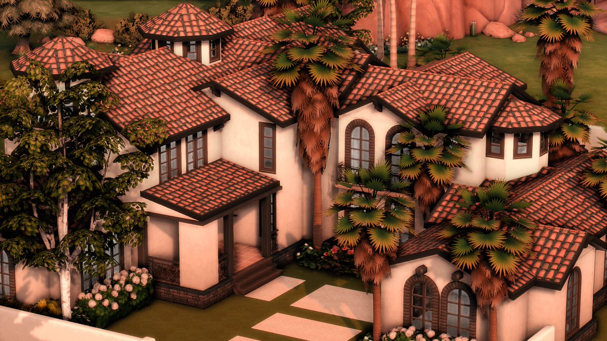 Mzangel1994King's tweet photo. Spanish Family House ❤️#sims #sims4 #ShowUsYourBuilds https://t.co/VD0W8UFdI2