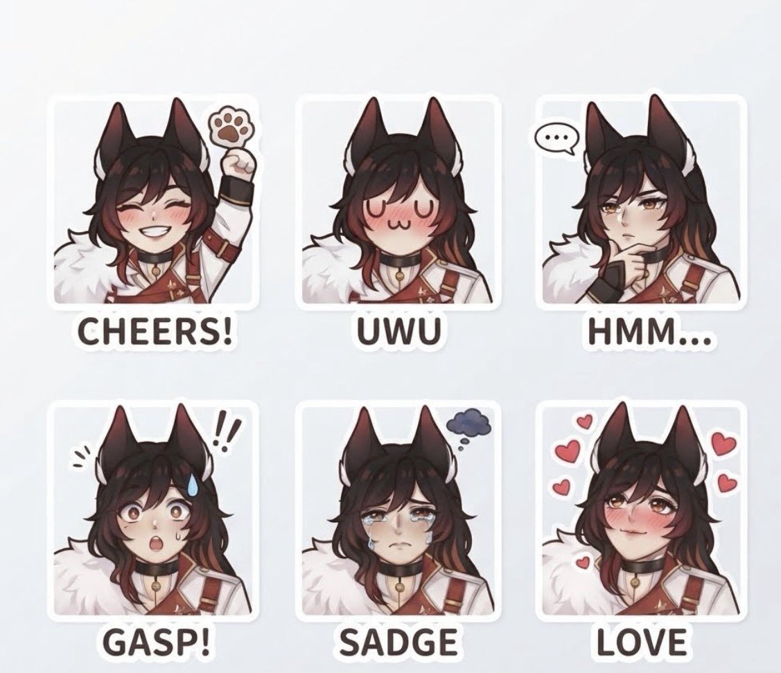 zylaa_110's tweet photo. Finally finished this custom emote pack! Which mood is your favorite? I personally love the HMM... one. 

My commissions are open! If you need custom emotes or character art for your stream, slide into my DMs.

#VTuberAssets #StreamerCommissions #TwitchEmotes #DigitalArt https://t.co/a7XGrkdrit