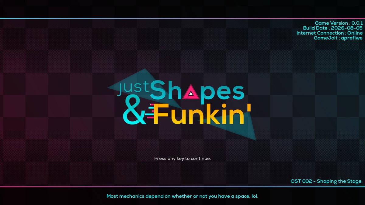 aprefiwendot's tweet photo. Just Shapes and Funkin' new title sreen!!!! WIP!!!!!!!!! REAL SCREEN!!!!!!!!! https://t.co/KPrZkKU2Mb