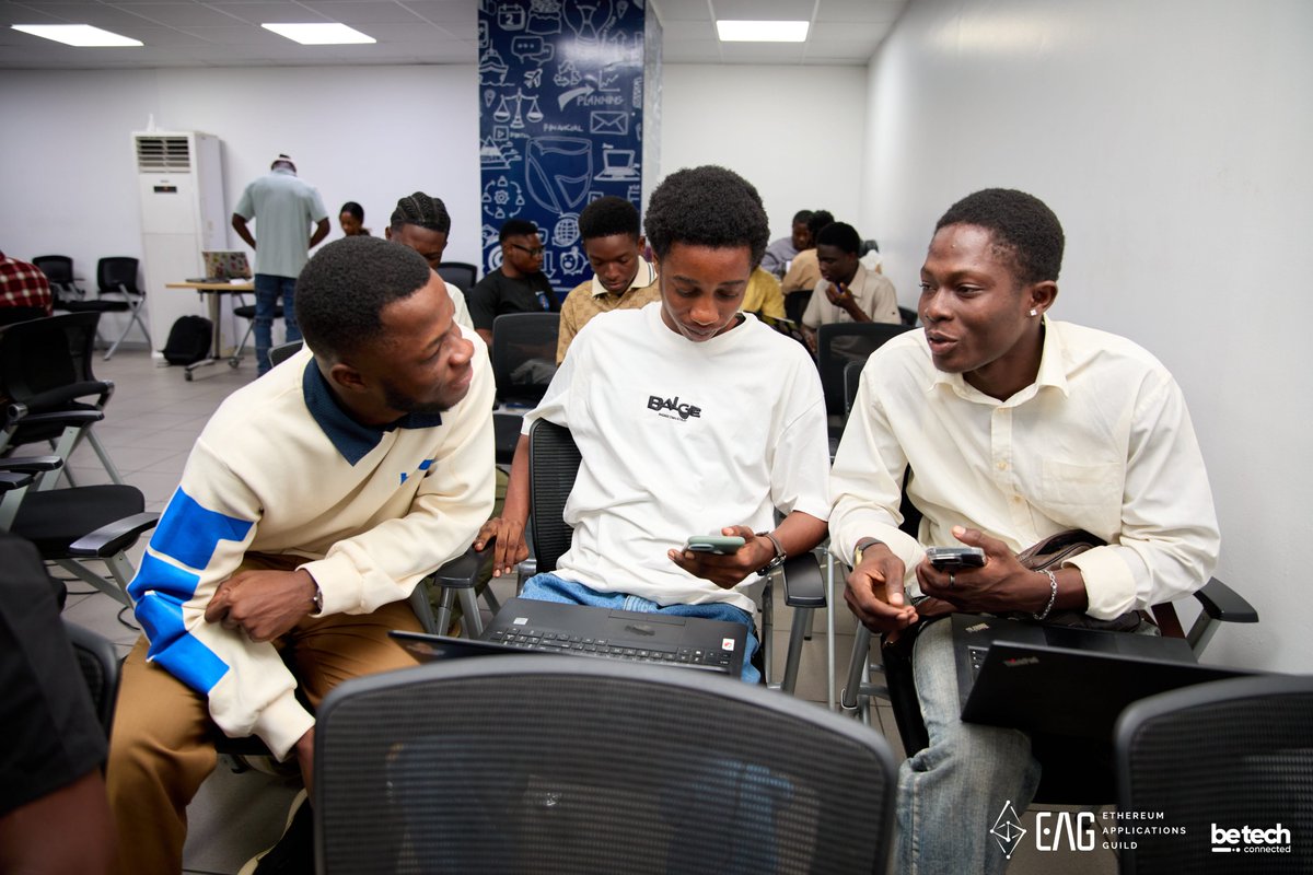 africanbuilder_'s tweet photo. Two days. One Ethereum tour in Ghana. Hosted by @EthAppsGuild

Day 1: a meetup, honest conversation about where Ethereum in Africa is stuck, what moving it forward actually looks like, and the opportunities EAG opens up for Ghana's builders.

Day 2: vibe coding workshops and a hackathon running alongside. Heads down, builders shipped, and we crowned our winners.

Huge thanks to @betechconnected for making it happen as co-host, and to all the partners who made it possible.

This is the EAG Ethereum Tour series. Ghana is one stop. More cities, more builders, more solutions coming. 🫡