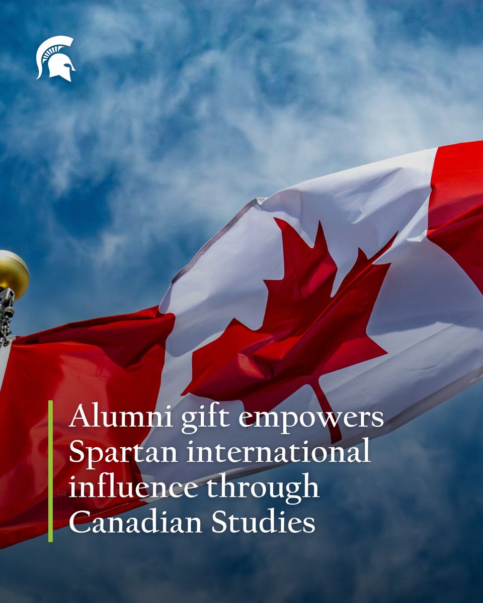 MSUIntl's tweet photo. Big thanks to the Greenings for establishing the Renee DuFour Greening Endowed Fund, which helps the Canadian Studies Center strengthen cross-country collaborations with our neighbors to the North!  

#GlobalSpartans #Canada

Read more: https://t.co/UYdXxohKc3 https://t.co/KmszOLGbMt