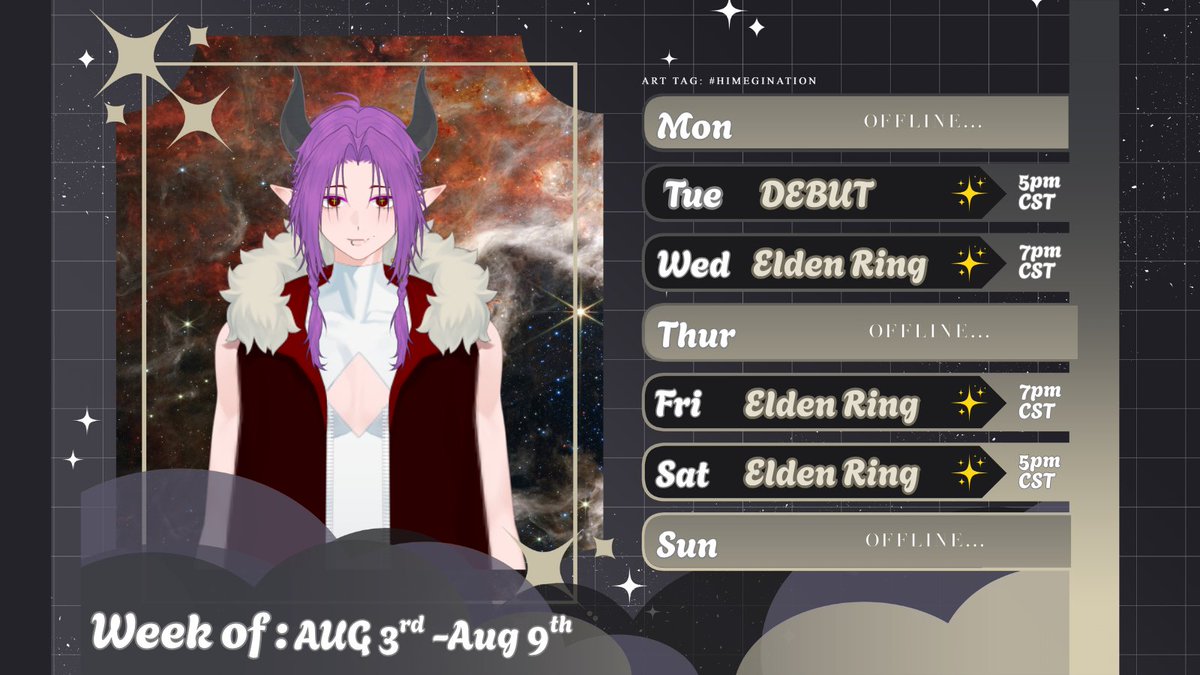 renzokuoVT's tweet photo. ✦TYSM for everyone who came to my Debut! I've made a schedule for the rest of the week for everyone! ✦
#VTuber #Vtubers #Twitch https://t.co/szSINKZcIM