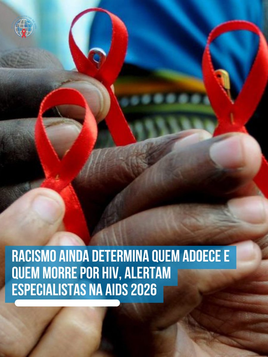 agenciaaids's tweet photo. Racismo ainda determina quem adoece e quem morre por HIV, alertam especialistas na AIDS 2026. https://t.co/MiOz09iVVl https://t.co/XZt47CRnsR