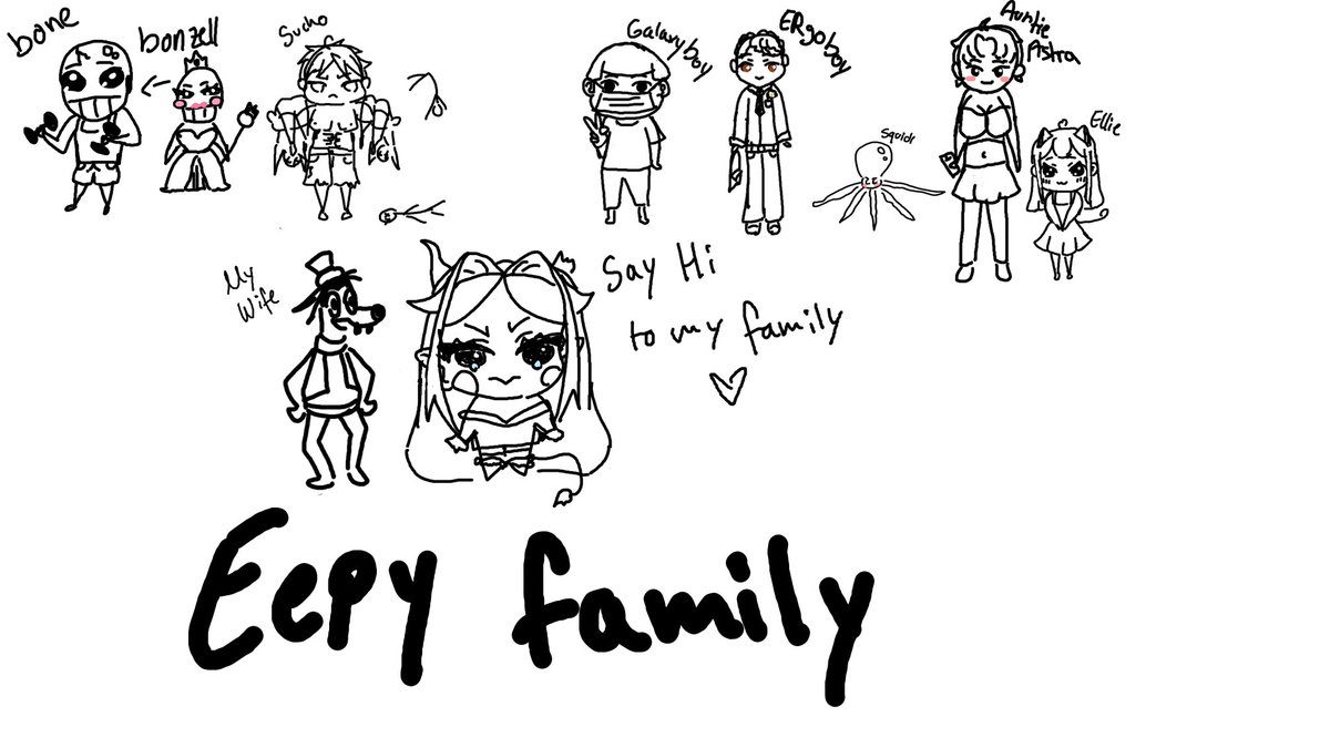 xemi3x's tweet photo. Say hi to the eepy family!

Today on stream I drew my viewers as how I think they look like. It was a lot of fun c: https://t.co/o0zK3O76p9