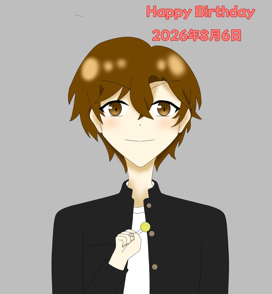 Atwtgmj's tweet photo. めーやさんお誕生日おめでとうございます！！
人生初の学ランイラスト頑張った💪

#めー画　#めーや誕生祭2026 https://t.co/Q08AA1EWG0
