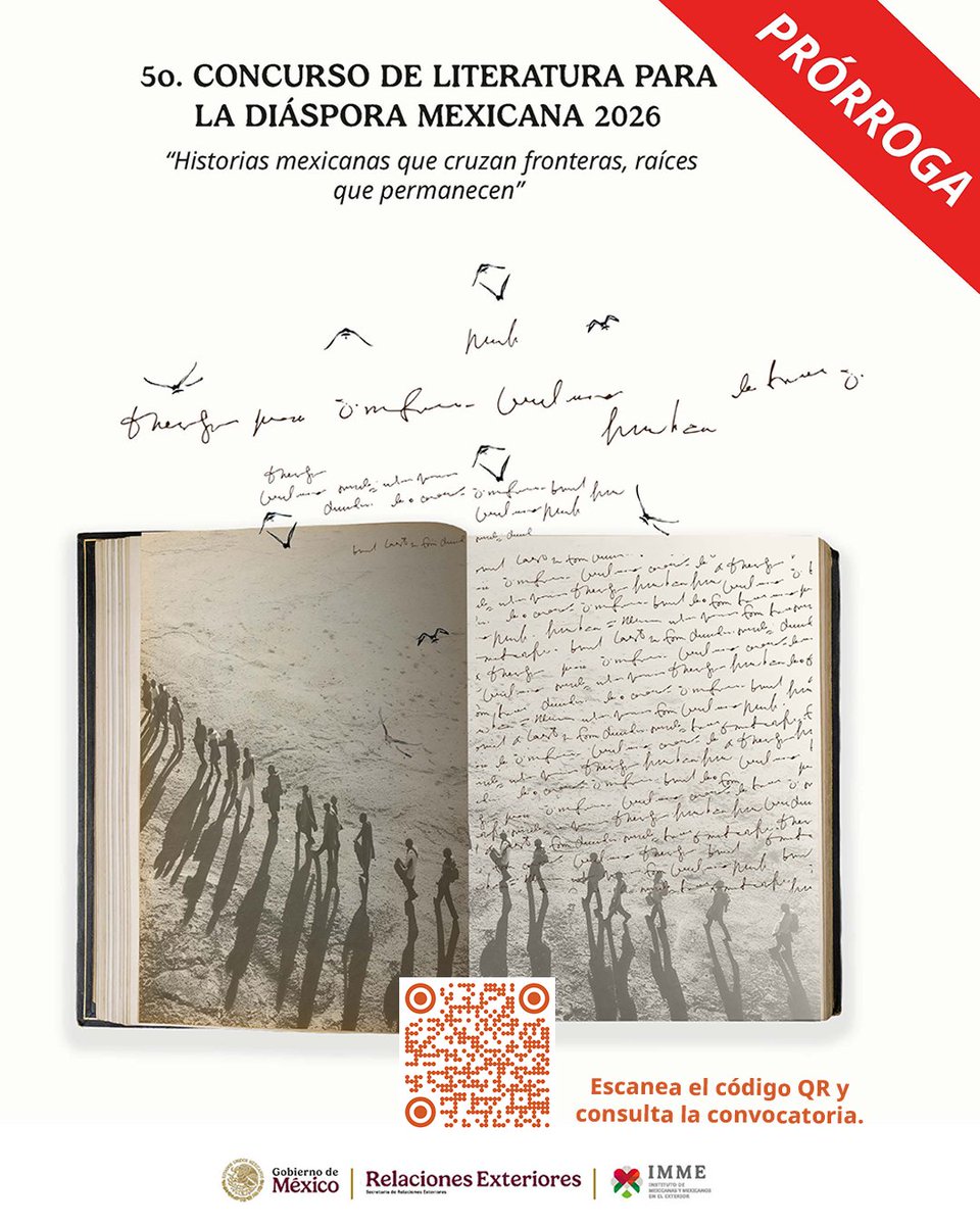ICMGuatemala's tweet photo. La @EmbaMexGua te invita a participar en la convocatoria del 5.º Concurso de Literatura para la Diáspora Mexicana: "Raíces mexicanas que trascienden fronteras".
Si eres escritor@ de origen mexicano y resides fuera de México, esta es una oportunidad para compartir tu voz. https://t.co/TcN0NGPZpp