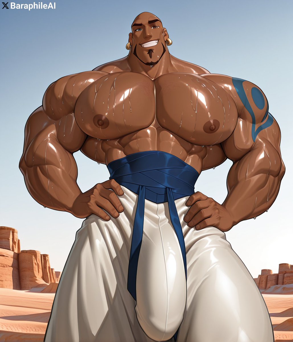 BaraphileAI's tweet photo. Kale [Sinbad: Legend of the Seven Seas] 💪🏾💦

#bara #yaoi #ai #ai_art #chudai #ai_generated #nsfw #gay #bl #anime #muscle_men #muscular_men #muscle #AIart #hunk #hyper #hypermuscle #BBC #darkskin #disney #sinbad #sinbadlegendofthesevenseas #kale #dilf #stable_diffusion #stablediffusion