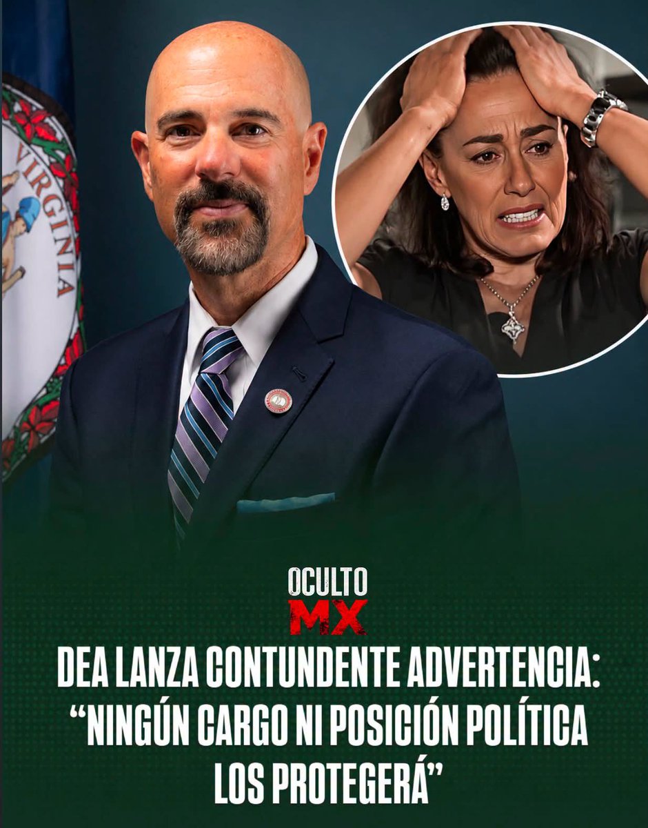jose_anbriz's tweet photo. ¡TÓMALA! 
Les cayó una pedrada monumental desde 
EE. UU. y a más de uno ya le ha de estar temblando la silla.

Hoy el director de la DEA, Terry Cole, lanzó un mensaje contundente y directo a la yugular:

"La DEA está más enfocada que nunca en desmantelar al C-J-N-G y en llevar ante la justicia a sus miembros, facilitadores y FUNCIONARIOS CORRUPTOS. 
Ningún cargo ni posición política los protegerá."

Traducción para los que no quieren entender: ¡Se les acabó el blindaje político y la impunidad! 

A los "ya saben quién" se les agotó el tiempo y las excusas. 
El teatro de la impunidad se les está viniendo abajo. 

¿A cuántos políticos creen que se les quitará el sueño hoy¿