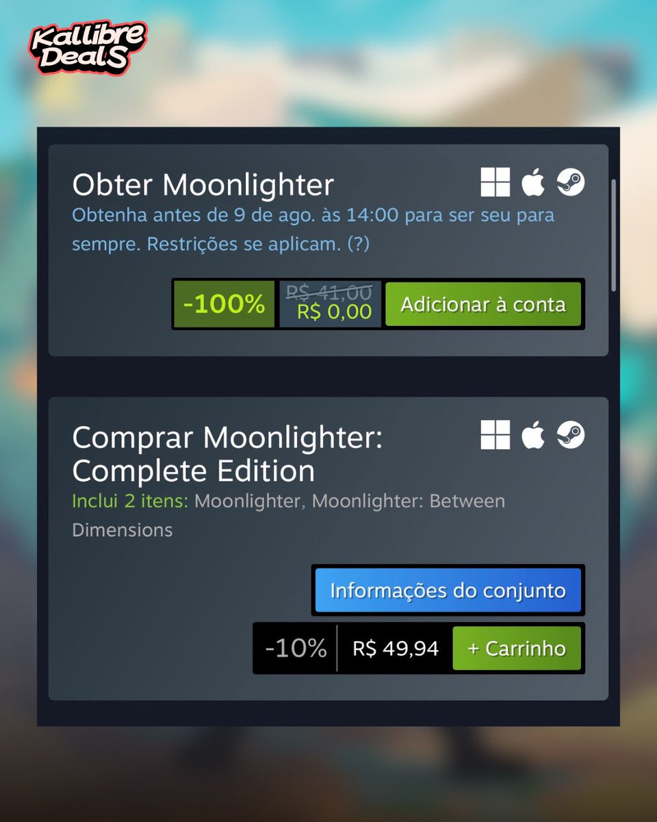 kallibredeals's tweet photo. 🚨Moonlighter está DE GRAÇA no Steam

- Resgate até 9 de Agosto para ser seu para sempre.

🔗 Link: https://t.co/EitiuxOkWo https://t.co/JvafuJ3MJc