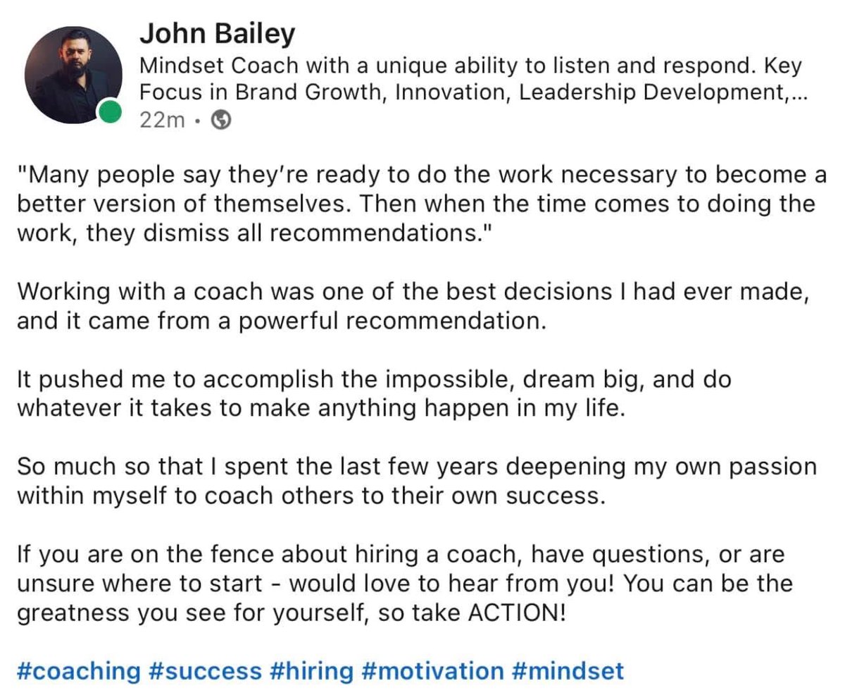_mindsetgenesis's tweet photo. I wrote this years ago. I’d phrase it differently now, but the truth survived:

Wanting change and being willing to change are two different things.

Coaching can create clarity. What you do after the conversation is the proof. https://t.co/DV0eomyIGe