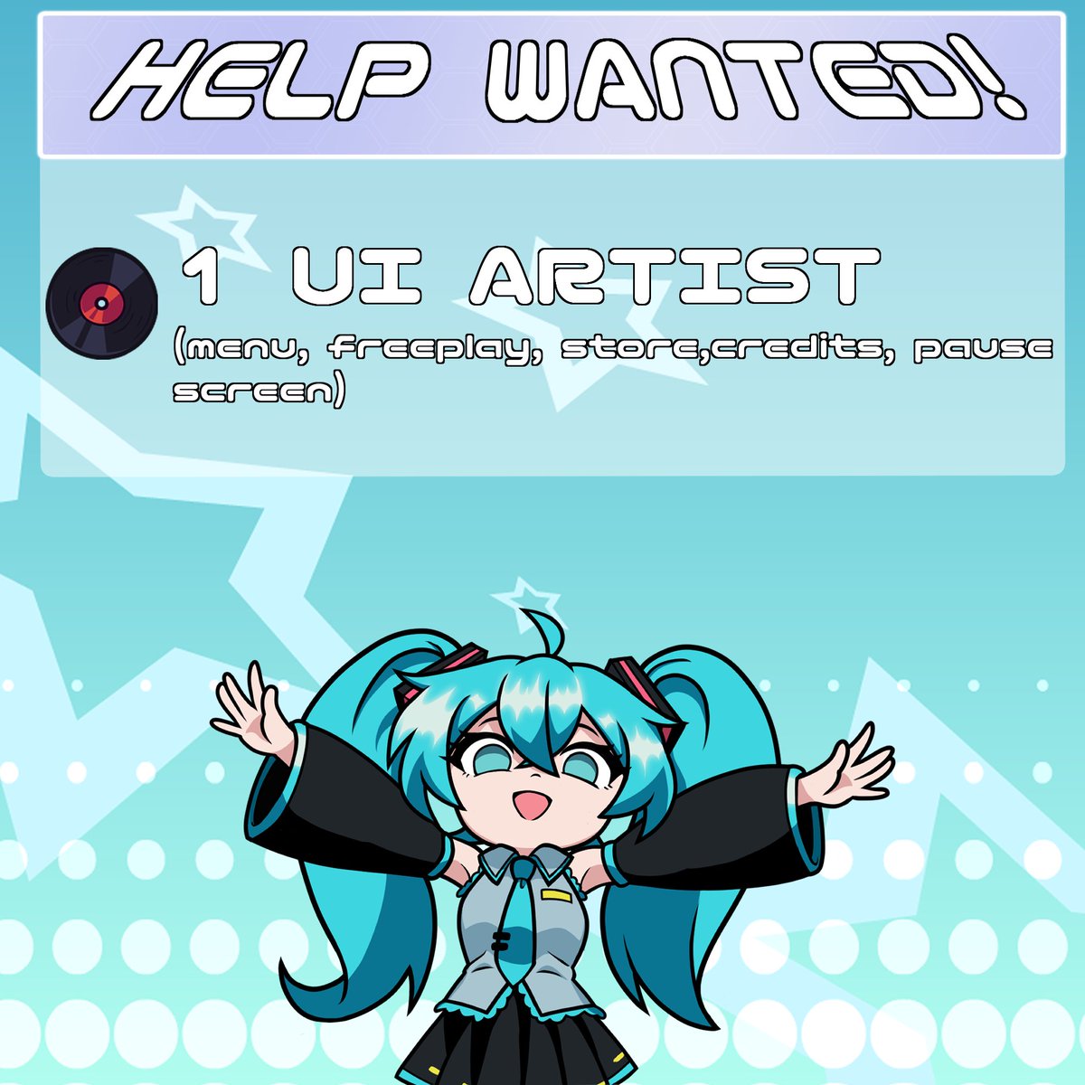 HatsuneMikuMod's tweet photo. I am looking for a UI artist capable of redesigning all the elements for the menu, shop, credits, freeplay, and pause screens. Send us a message here or contact me on Discord at  "juniorsaurio"

I'll leave a few examples of what the screens currently look like (discarded content) https://t.co/5P2cy99LbX