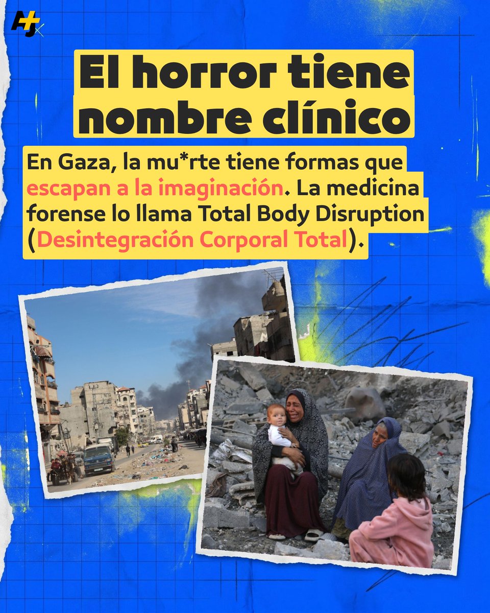 ajplusespanol's tweet photo. Cuando la ciencia forense tiene que empezar a usar términos clínicos extremos para explicar lo que queda de un ser humano, es porque se han cruzado todas las líneas de la humanidad. En este horror, la crueldad tecnológica está tan calculada que literalmente busca borrar la existencia física de las personas.
