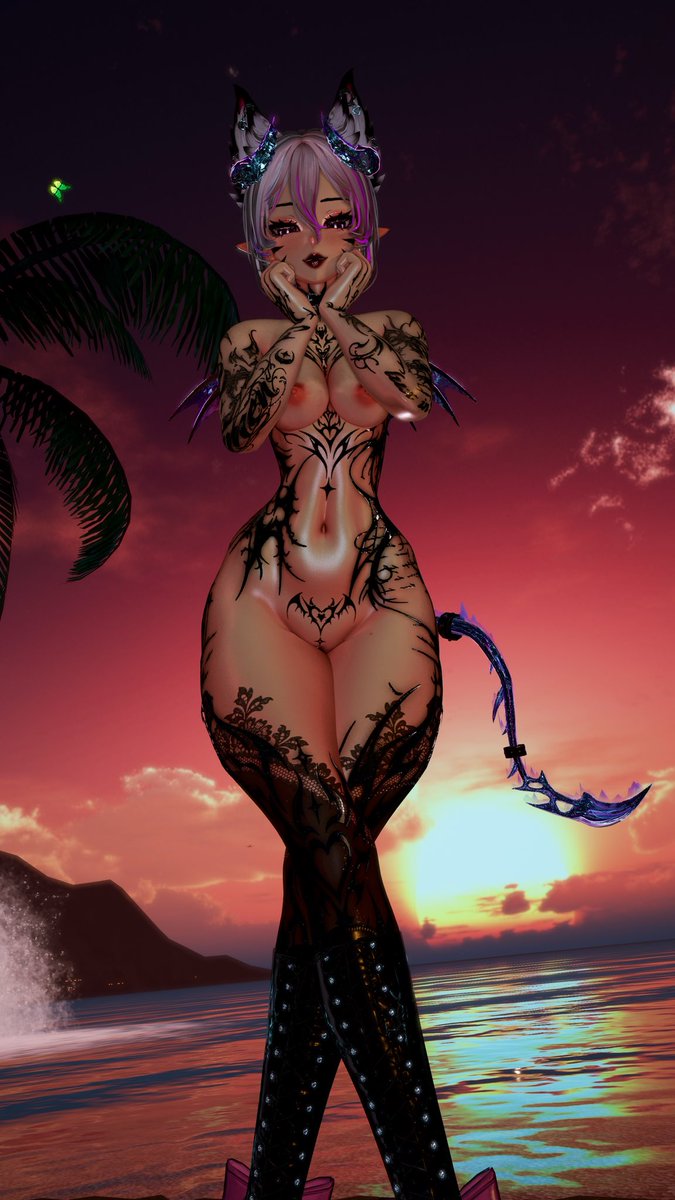 LunaTheLucent's tweet photo. Don’t you just love beach days ~?

#vrchaterp #vrchatnsfw #nsfwvrc #naked #vrchat #lewdtuber #vrchatlewd #erp https://t.co/1Rm3GWavye