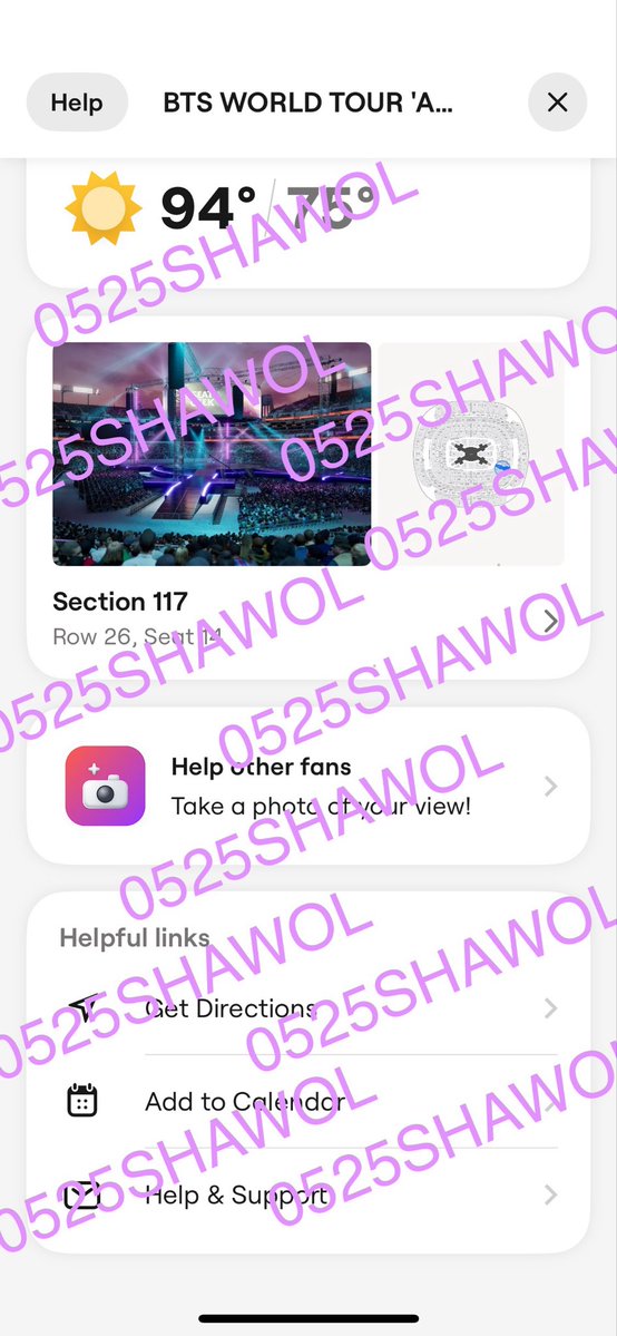 0525shawol's tweet photo. SELLING BTS IN BALTIMORE TICKET!!! 

I unfortunately can no longer attend day 2 and am selling 1 ticket, sec. 117, row 26 seat 14. Selling for $350 
Ticket transfer through SeatGeek as that is the official website for the venue.
$$ through PayPal or Venmo https://t.co/sVYLit53gy