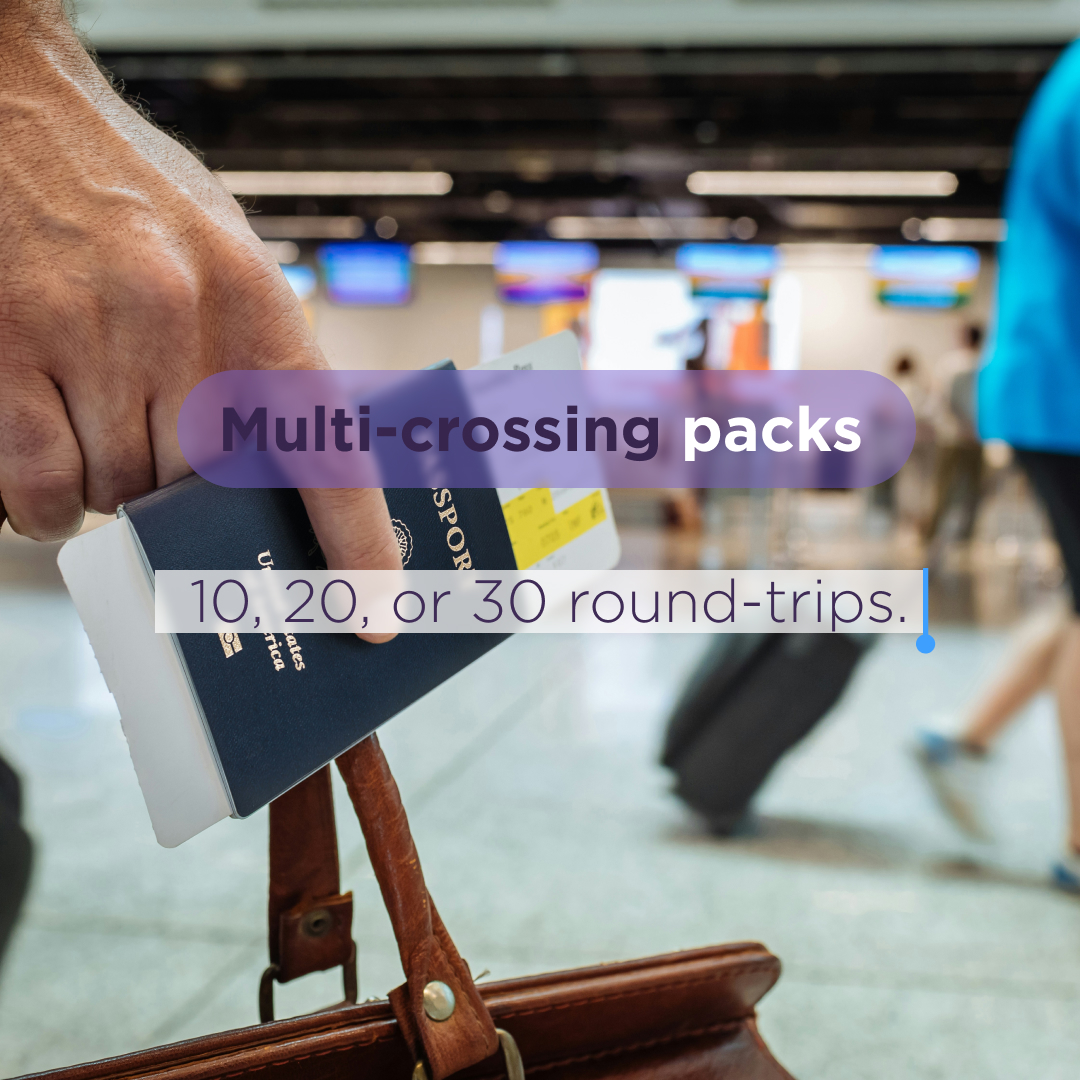 eduedu95's tweet photo. If Tijuana is your home airport, multi-crossing packs are the frequent-flyer move. Load up, save per trip, and skip the checkout every time.

Compare packs at https://t.co/AIl94wBpQ0 https://t.co/TGWhwEdkBP