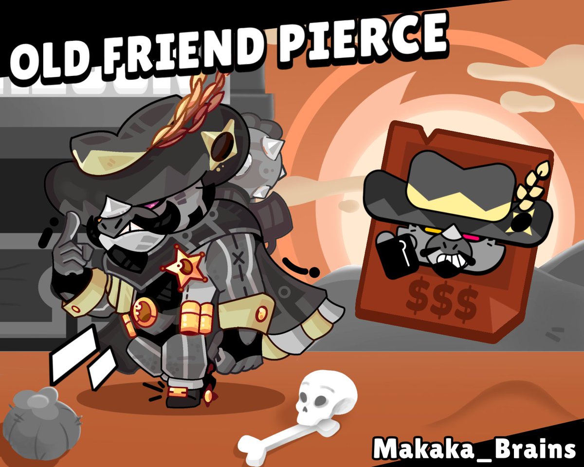 Makaka_Brains's tweet photo. Pierce got a Friend Inside of him 👀

🤠Old friend Pierce🤠 My 1/3 Skin fo #CCNoirCowboys Collaboration 
 Like and repost if you loved it! #brawlstars https://t.co/FxUUCZF30F