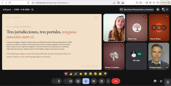 batista1088's tweet photo. Postales de la excelente participación de @AlinaSerra ayer en nuestro Ciclo de Clases Abiertas de Derecho Informático #CADI en la FCJyS de la @unlp, contando la experiencia de emprender aplicando IA a la tarea jurídica con Donna https://t.co/xour1bwCJJ https://t.co/eVgUrf5AVi