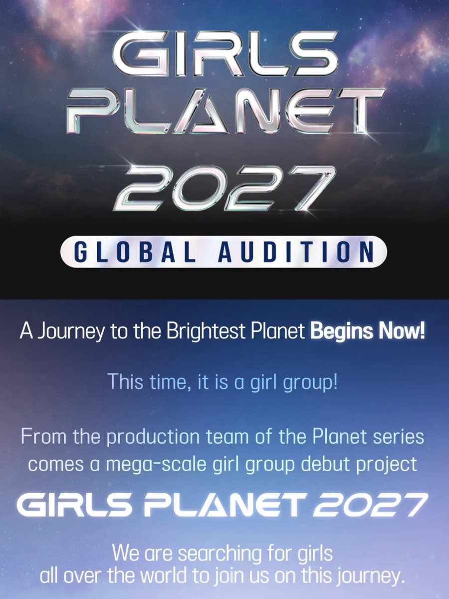 PopBase's tweet photo. MNET will be holding in-person auditions for GIRLS PLANET 2027, a project to form a new global girl group.
The auditions will take place across New York, Los Angeles and London.
(https://t.co/EaO0DIHxih) https://t.co/mqfBYbU6ol