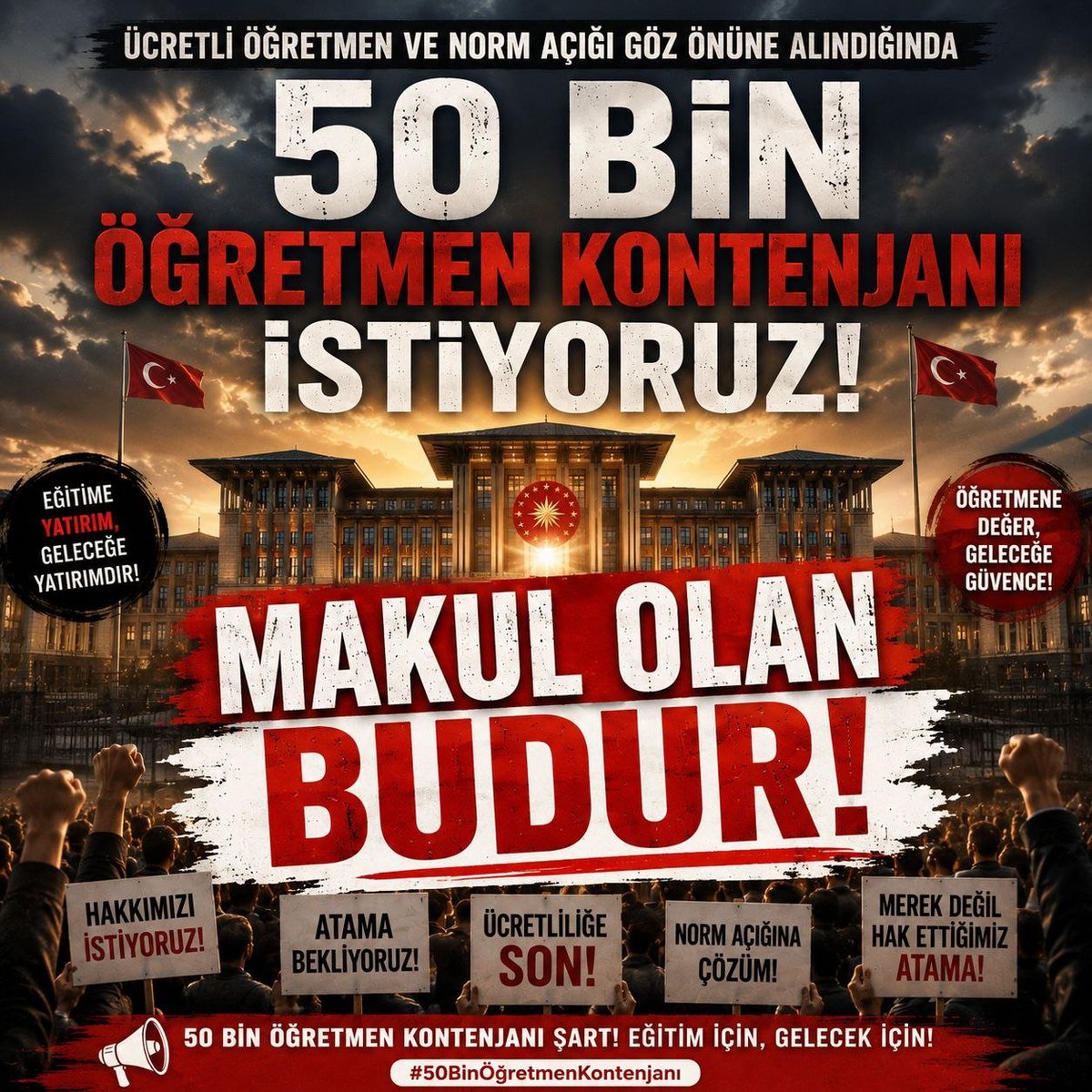 incememed_47's tweet photo. Atama bekleyen öğretmenler yalnızca görevlerini yapmak istiyor. 2026 AGS’de 50 bin öğretmen ataması beklentimizdir.
@RTErdogan @dbdevletbahceli @Yusuf__Tekin @TalipGeylan06 @tcmeb @Akparti @tciletisim @oktay_saral #MebAGS50Bin https://t.co/q4TSlBGEtr