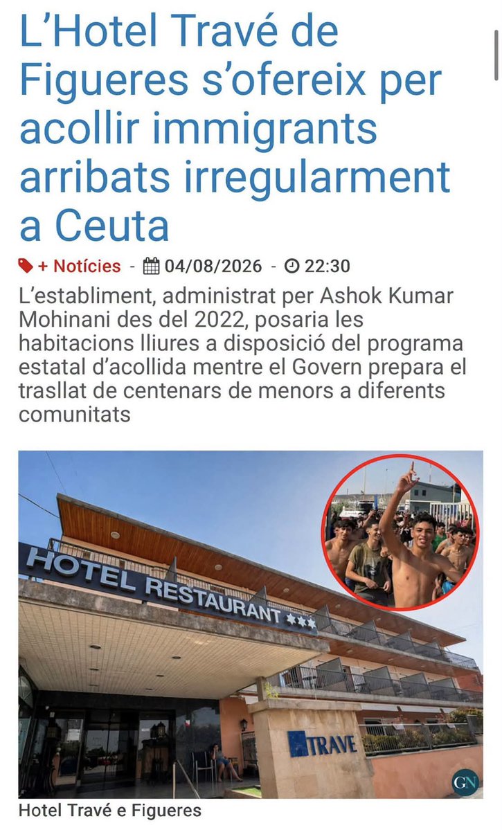 jordimasquef's tweet photo. Abans d’oferir-se i de voler fer negoci amb més diners públics de l'Estat allotjant immigrants irregulars, seria desitjable que aquest hotel complís de manera exemplar amb les seves obligacions envers la ciutat. 

I, creieu-me, com a Ajuntament 
farem perquè així sigui.

1/3 https://t.co/FDjIqzFmpK