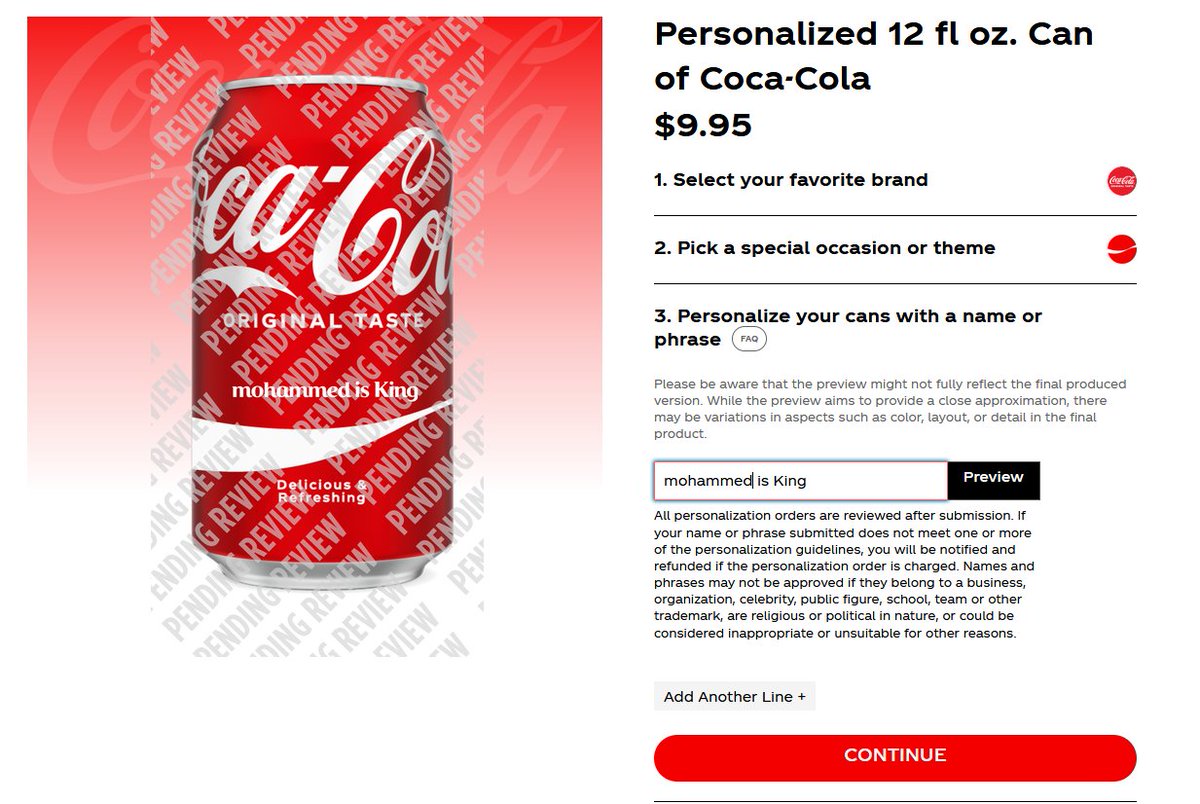 dameondle's tweet photo. @DisrespectedThe Yep just tried it and it its ligit. @cocacola care to explain? https://t.co/7YepigNIHW