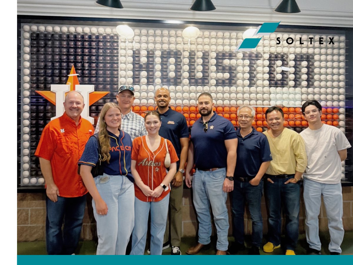 Soltexinc's tweet photo. As the 2026 Soltex Summer Internship Program comes to a close, our team is celebrating a summer of hard work with our interns, Jaycee Holt & Khoa Doan, at the @astros game today!

Thank you interns for a great summer & go ‘Stros!

#SummerInterns #SoltexFamily #AstrosGame #2026SummerInternship #SoltexInc