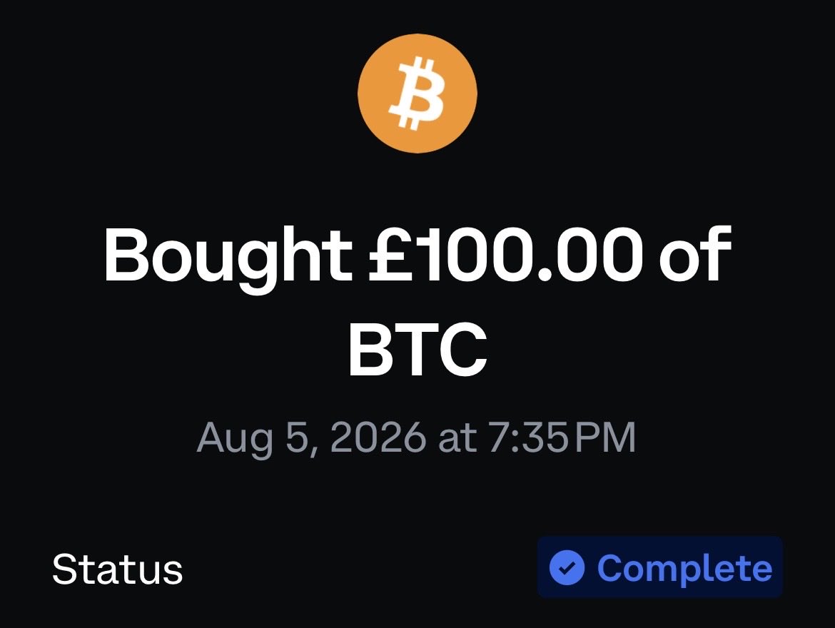 ry_Invests's tweet photo. Just bought my monthly £100 of Bitcoin bitcoin:native 

Buy the dip! 💰 https://t.co/ZPINOeGBkD