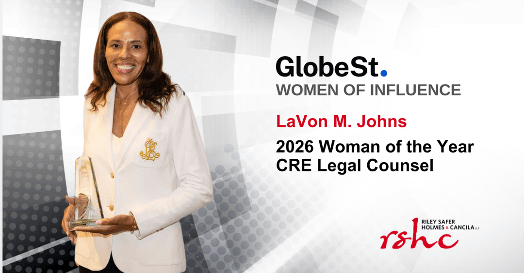 moluvx's tweet photo. Congratulations to RSHC’s LaVon M. Johns for being honored by GlobeSt. Women of Influence Awards 2026 as the Woman of the Year—CRE Legal Counsel. Her leadership, strategic vision, and impact on transformational real estate projects continue to shape the industry.… https://t.co/FW0LxuuPKe