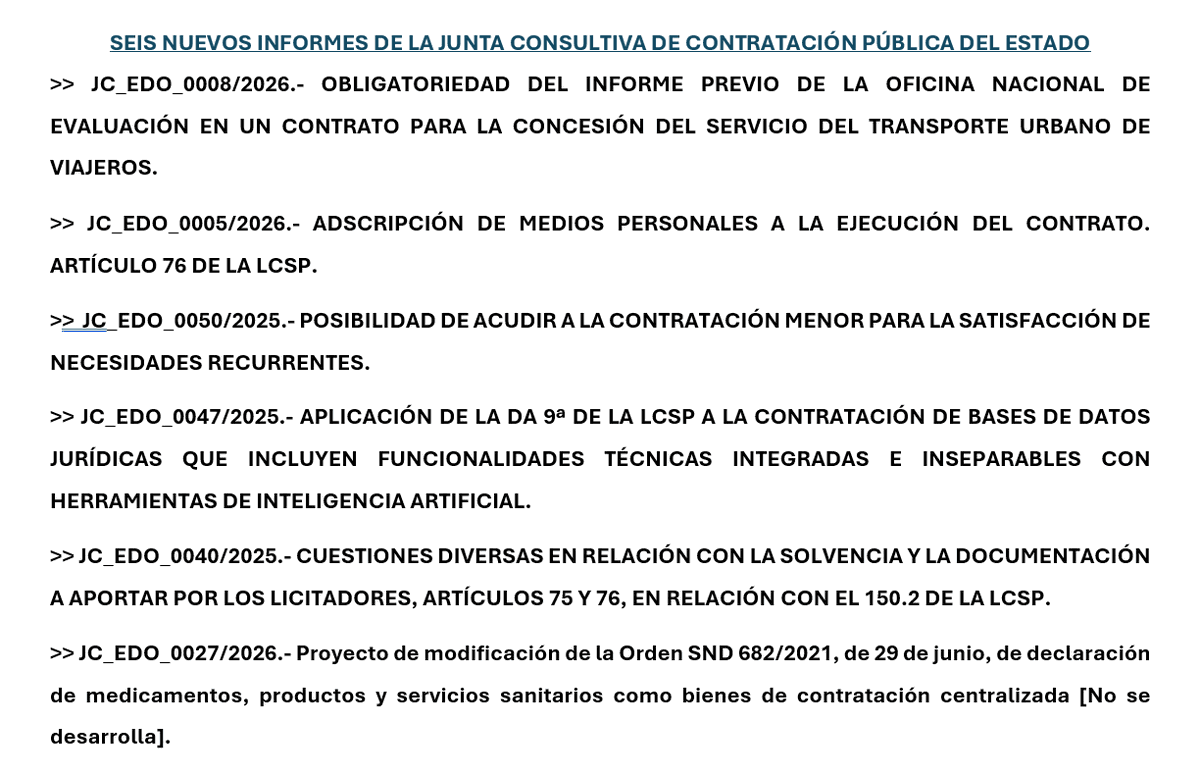 contratodeobras's tweet photo. https://t.co/RdSJhPYibC INFORMES JUNTAS CONSULTIVAS DE CONTRATACIÓN PÚBLICA. Seis (6) nuevos informes de la Junta Consultiva de Contratación Pública del Estado. https://t.co/COhryQymsH