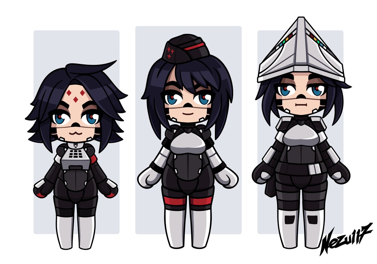 Nezu117's tweet photo. Chibi Replikas Part 1
KLBR, EULR &amp; ARAR

#SIGNALIS #SIGNALISfanart https://t.co/V99wKY8UXr