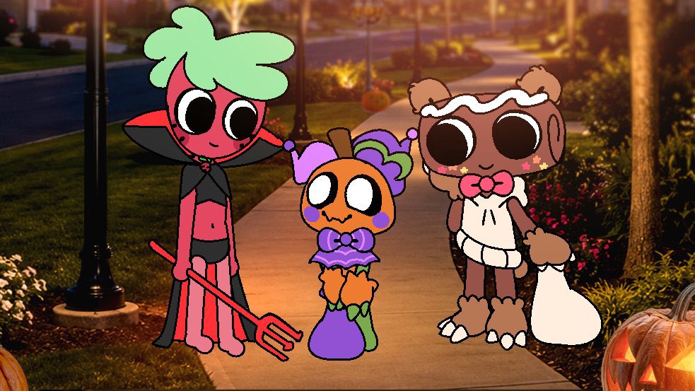 goocatipro33's tweet photo. Who are they? Sprout, Little Red Riding Hood, and Cosmo the Bear??? https://t.co/RcLZDgU2Yf