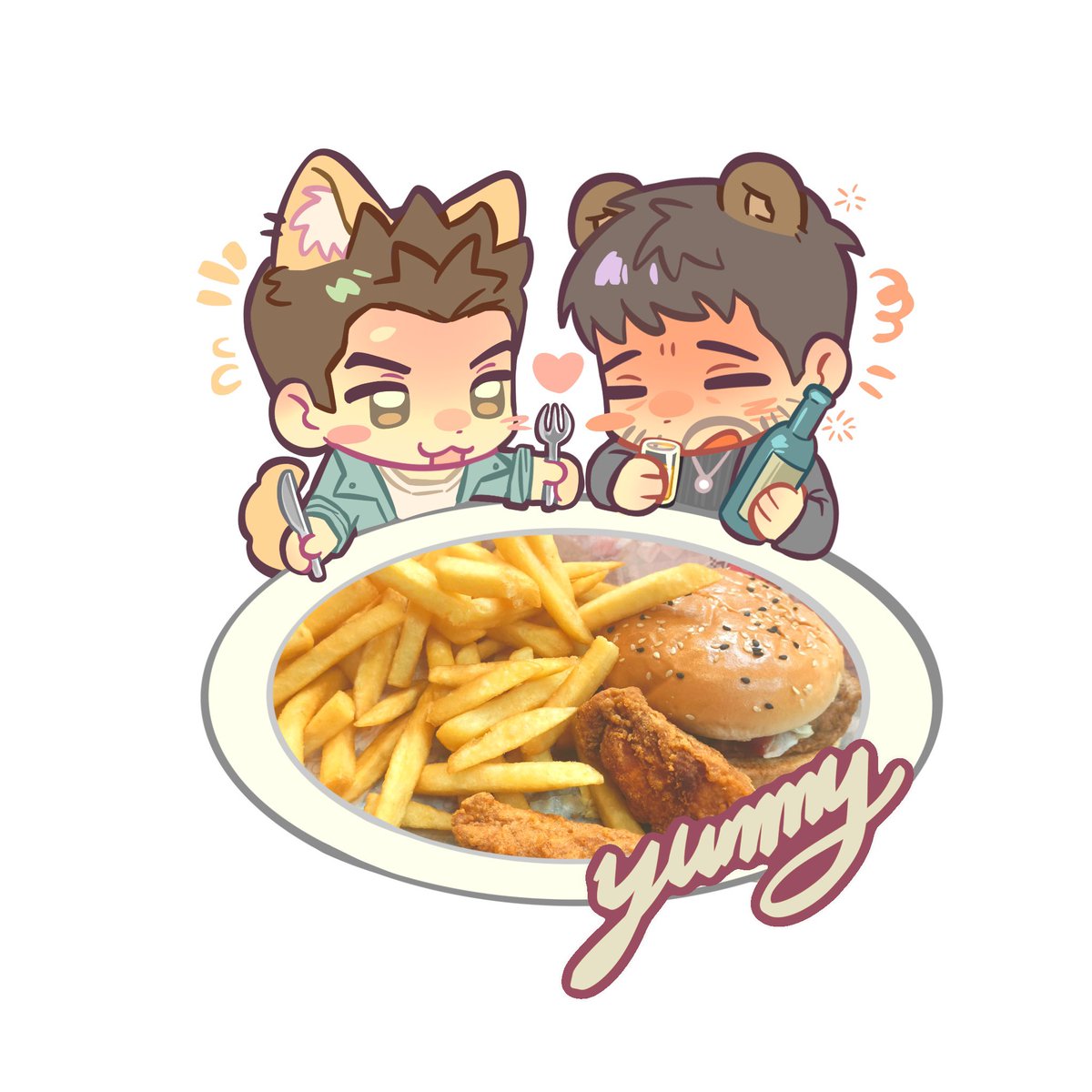 maokonglaohei1's tweet photo. yummy🐶&amp;🐻
#nivanfield #ResidentEvilㅤ https://t.co/lGB2Xj3qux