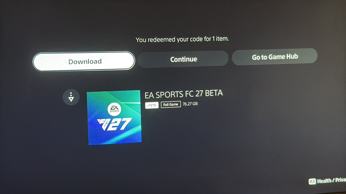 xTrySs_'s tweet photo. CODES FC 27📤 FC 27 Codes.
I'm selling FC27 beta codes for Xbox  PC and PlayStation 5. Don't miss this chance to buy them at the best price.  #eafc27beta #fc27beta #fifa27 #betacode #Fc27 #easportsfc27 #FUT27 https://t.co/IIGlRMiihk