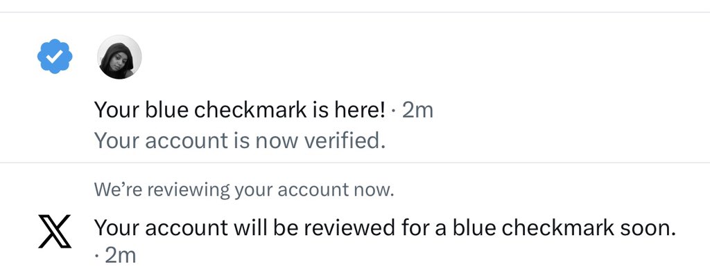 CaitlinTalksFT's tweet photo. Look closely… notice anything new? 
We are officially verified! 😌🤍 https://t.co/HQj7ZiW7Sk